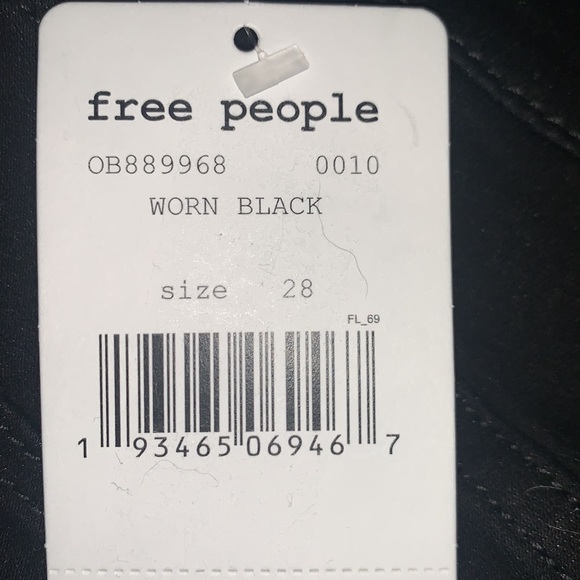 NWT FREE PEOPLE BLACK MINI SKIRT 28 - Picture 5 of 5